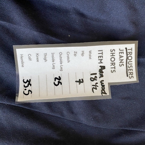 Ann Taylor Dress Pants Womens 14 Blue Wool Blend Wide Leg Trouser - Picture 14 of 14